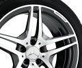 AMG Wheel, Style IV, painted titanium grey, polished spokes,